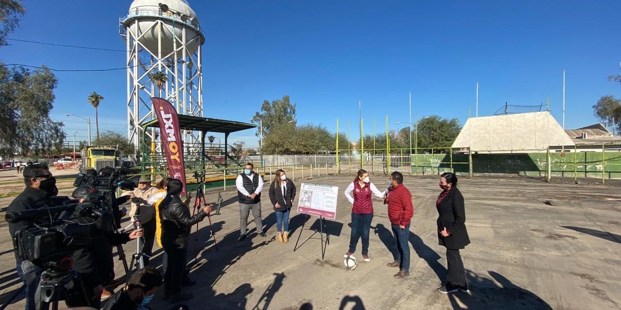 TRABAJOS DE REMODELACIÓN EN LA UNIDAD DEPORTIVA DE PUEBLO NUEVO