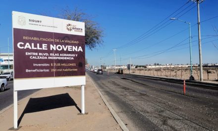 INICIAN REHABILITACIÓN DE CALLE NOVENA EN MEXICALI 