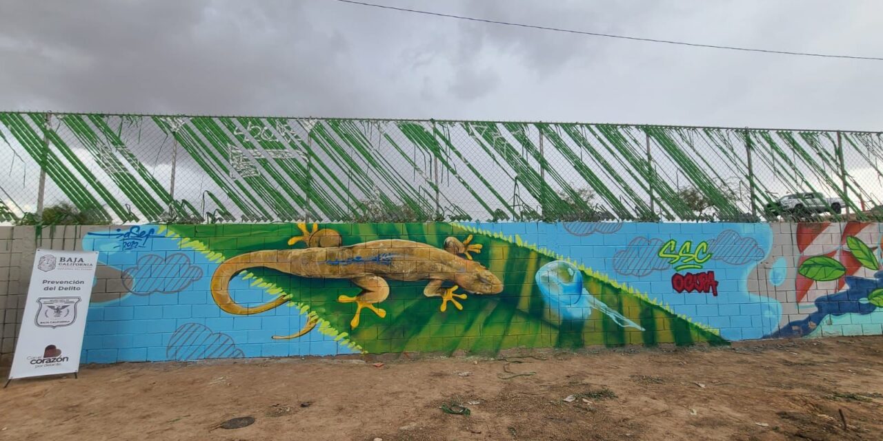 PINTAN MURAL EN EL PARAÍSO DE MEXICALI 