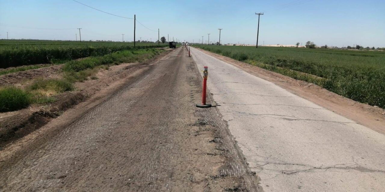 TRABAJOS DE REHABILITACIÓN EN CARRETERA ESTATAL 64 DEL VALLE DE MEXICALI