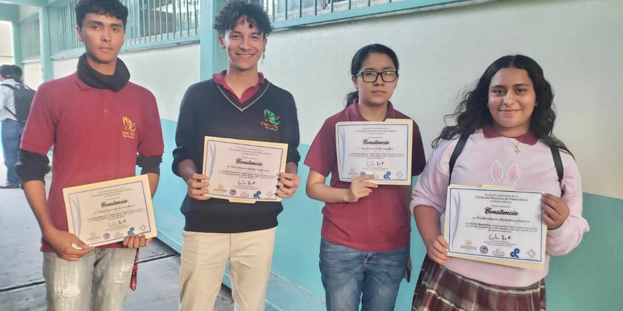 DESTACAN EN LA OLIMPIADA DE MATEMÁTICAS ESTATAL