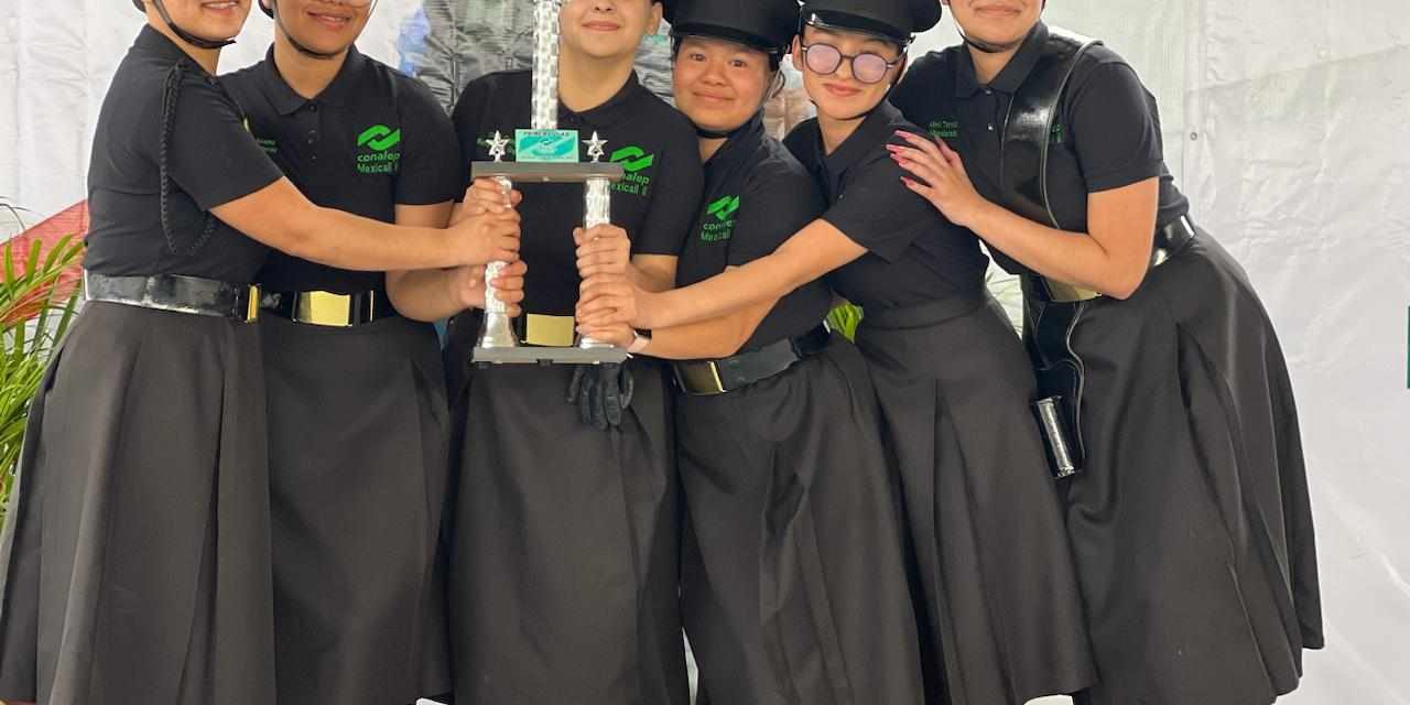 GANA PLANTEL CONALEP MEXICALI II EN CONCURSO DE ESCOLTAS Y BANDAS DE GUERRA