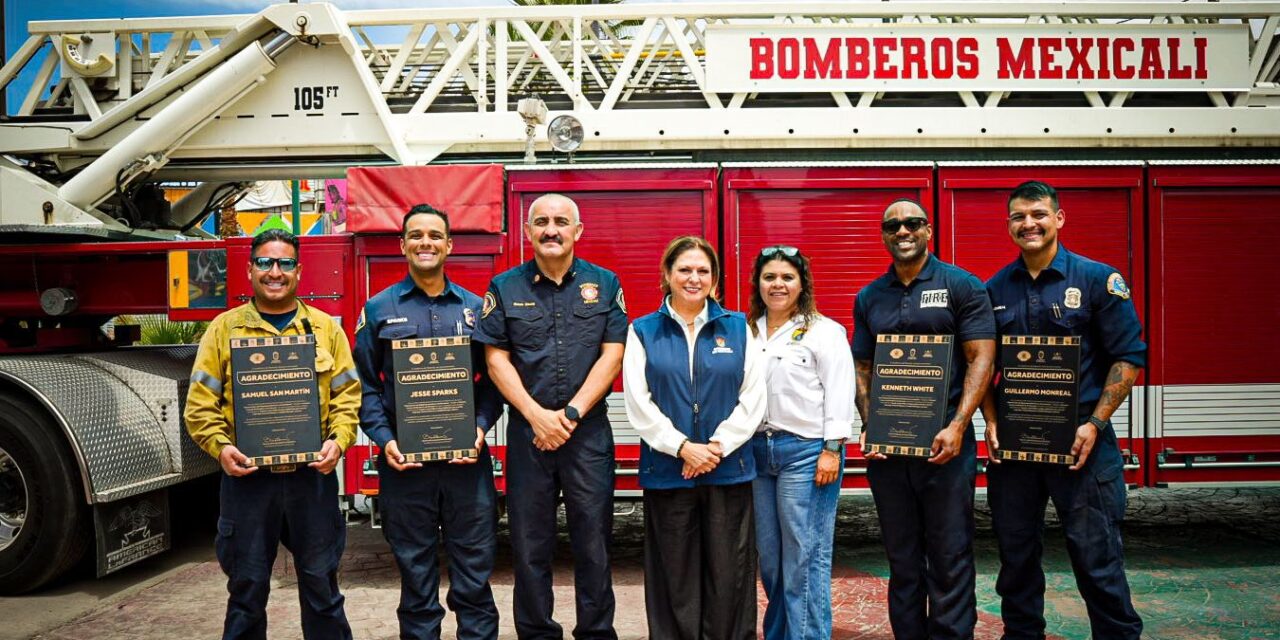 FORTALECEN SUS HABILIDADES 58 BOMBEROS DE MEXICALI CON CAPACITACIÓN BINACIONAL